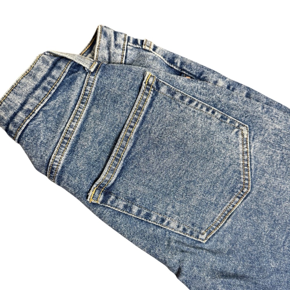 Wild Fable Super High Rise Tapered‎ Jeans Acid Wash Blue Denim Women Size 2 - Picture 4 of 5